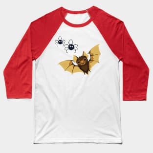 Halloween Vampire Bat & Spiders Baseball T-Shirt